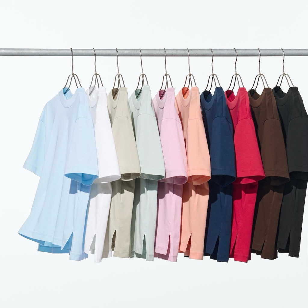 JASTIP UNIQLO AIRISM KAOS KATUN POLOS-GARIS LENGAN PENDEK CEWEK WANITA