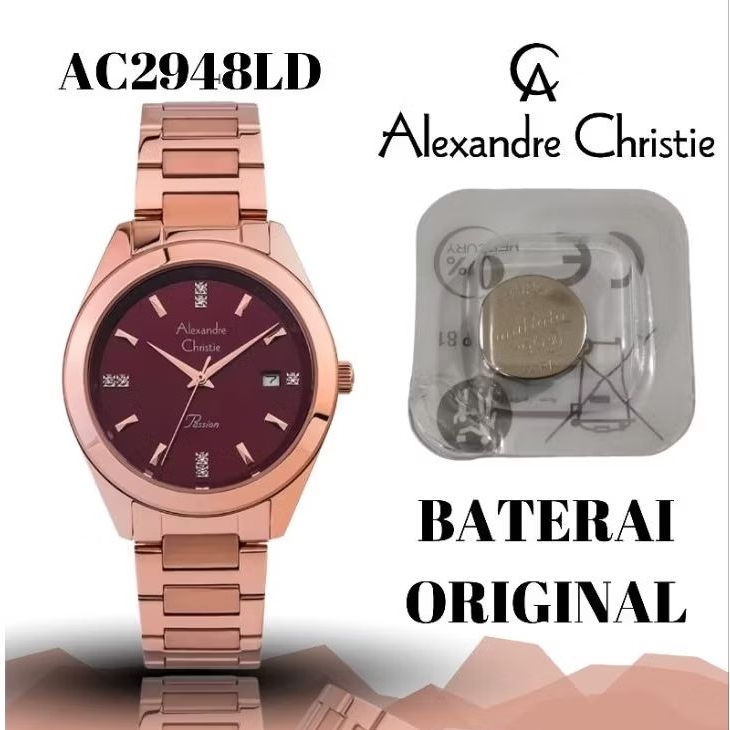 Baterai jam Alexandre christie original AC2948LD