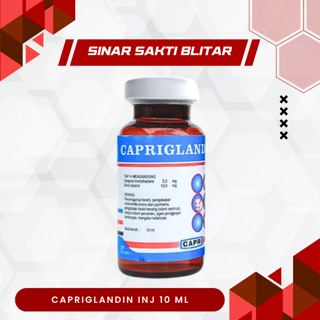 CAPRIGLANDIN INJ 10 ML - Hormon Sinkronisasi Estrus Sapi Kambing Domba Kuda Babi