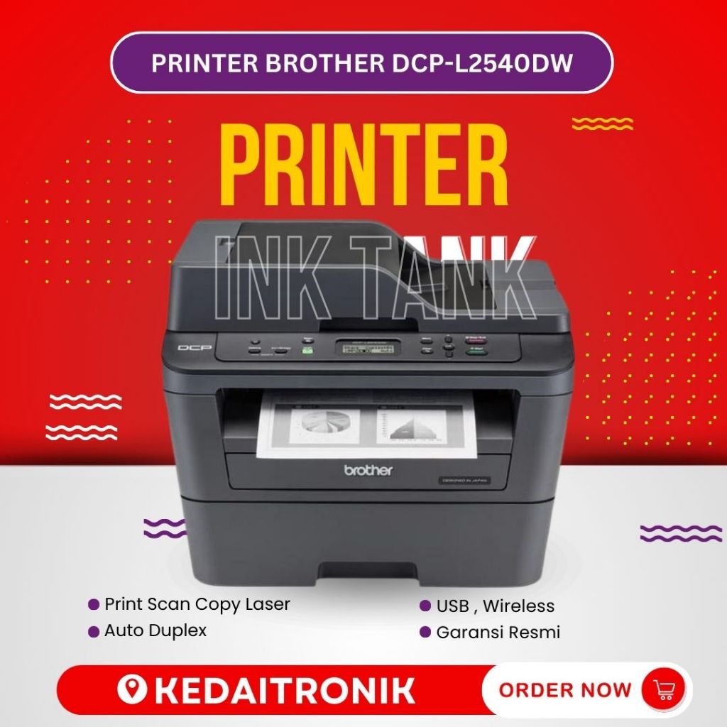 BROTHER Printer Laser Mono DCP L2540DW L 2540DW L2540 DW Duplex Wifi