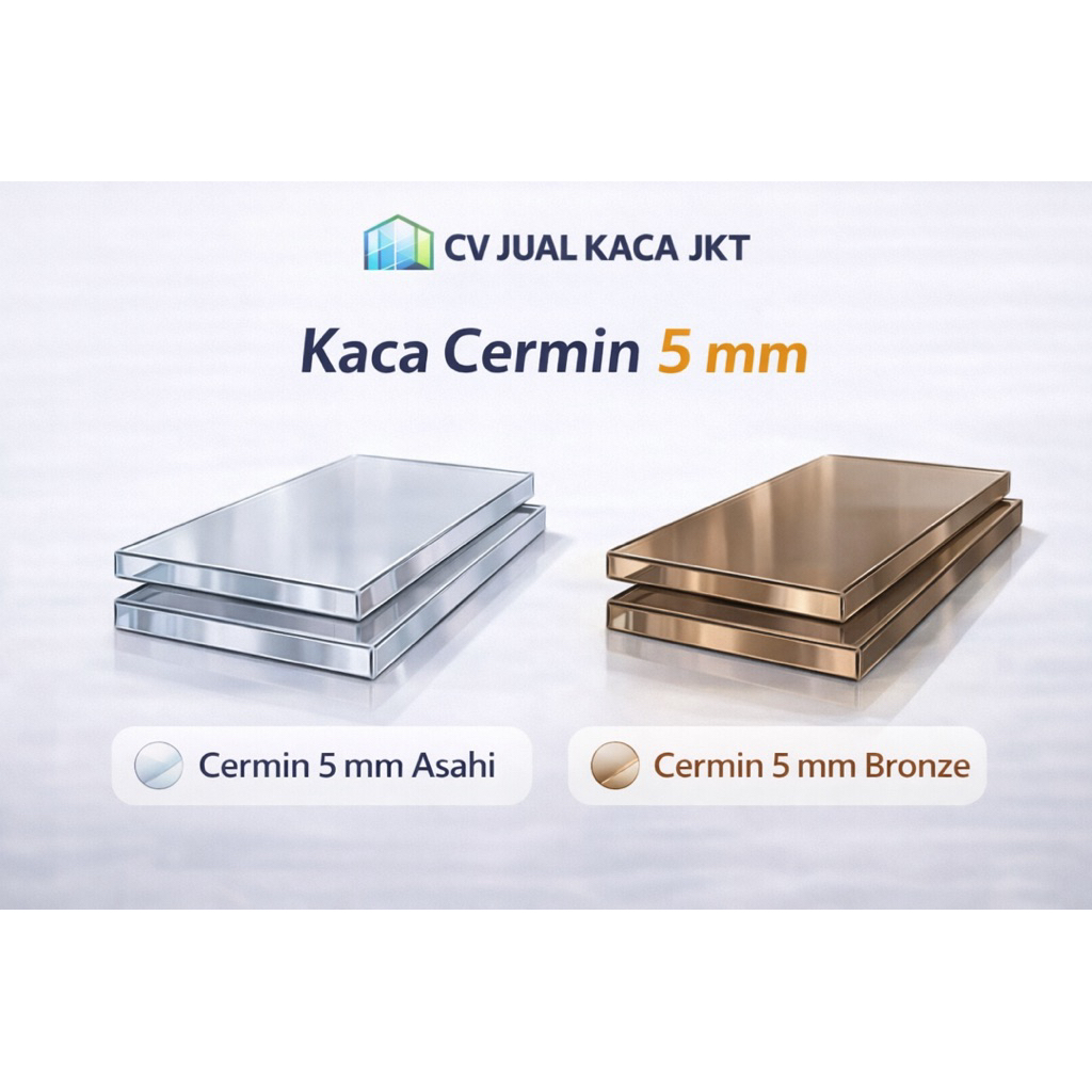 kaca cermin warna asahi 5 mm cermin coklat cermin silver