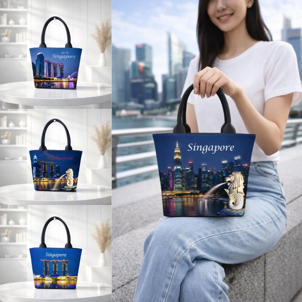 Tas Souvenir Premium Kekinian Model Tenteng | Tas Hampers Oleh Oleh Singapur Singapore Singapura