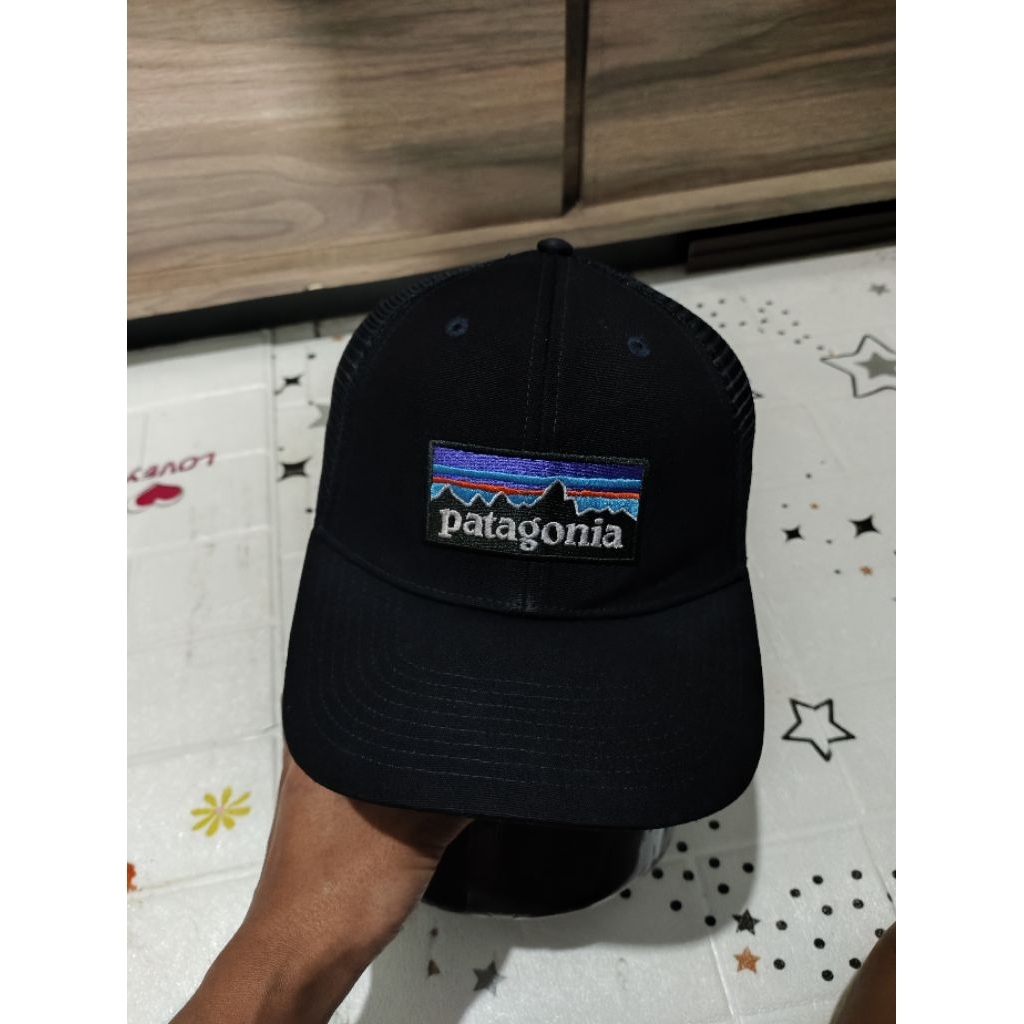 Patagonia trucker topi patagonia jaring biru dongker