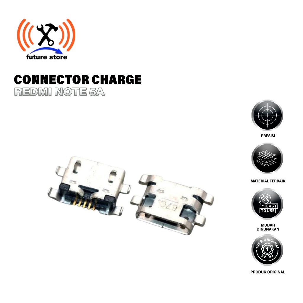 KONEKTOR CAS REDMI NOTE 5A ORIGINAL - SOCKET CHARGER REDMI NOTE 5A