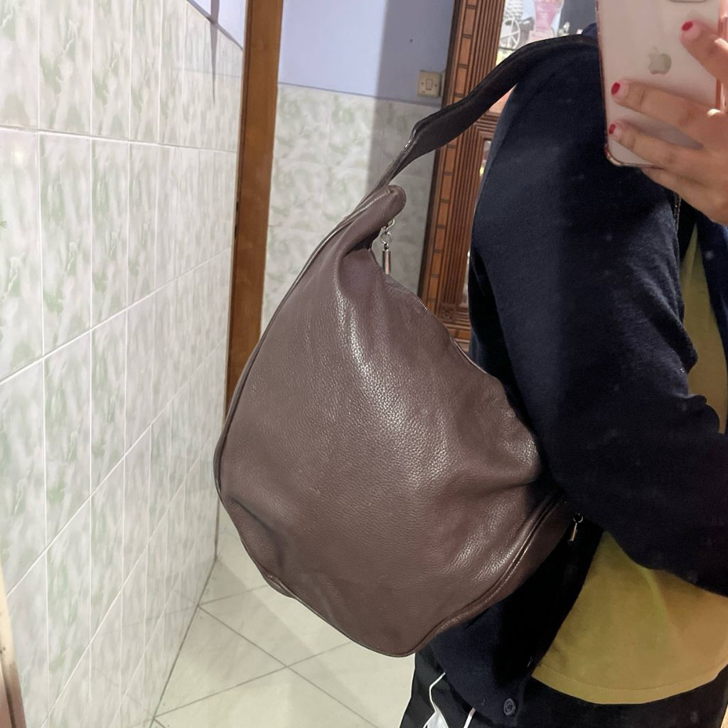 Hobo Shoulderbag Chocolate Kulas | Tas Kulit Asli Preloved Bekas Pribadi Second