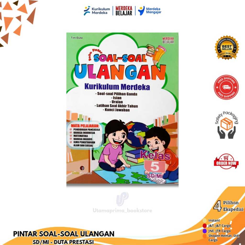 BUKU PINTAR SOAL-SOAL ULANGAN & KUNCI JAWABAN KELAS 5 KURIKULUM PENGGERAK-MERDEKA SD/MI PENERBIT: DU