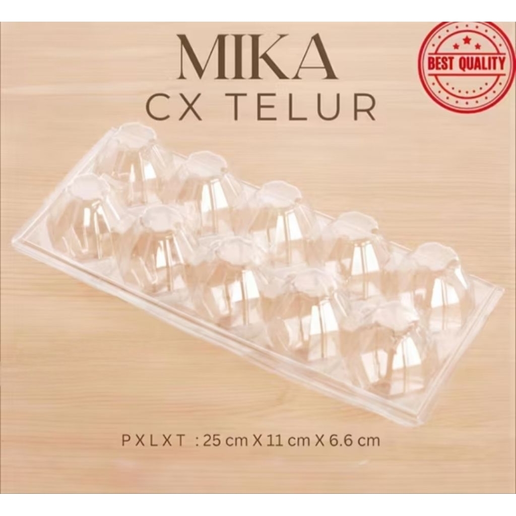 Mika CX Telur 6lubang Isi 20pcs / Mika Box Telur