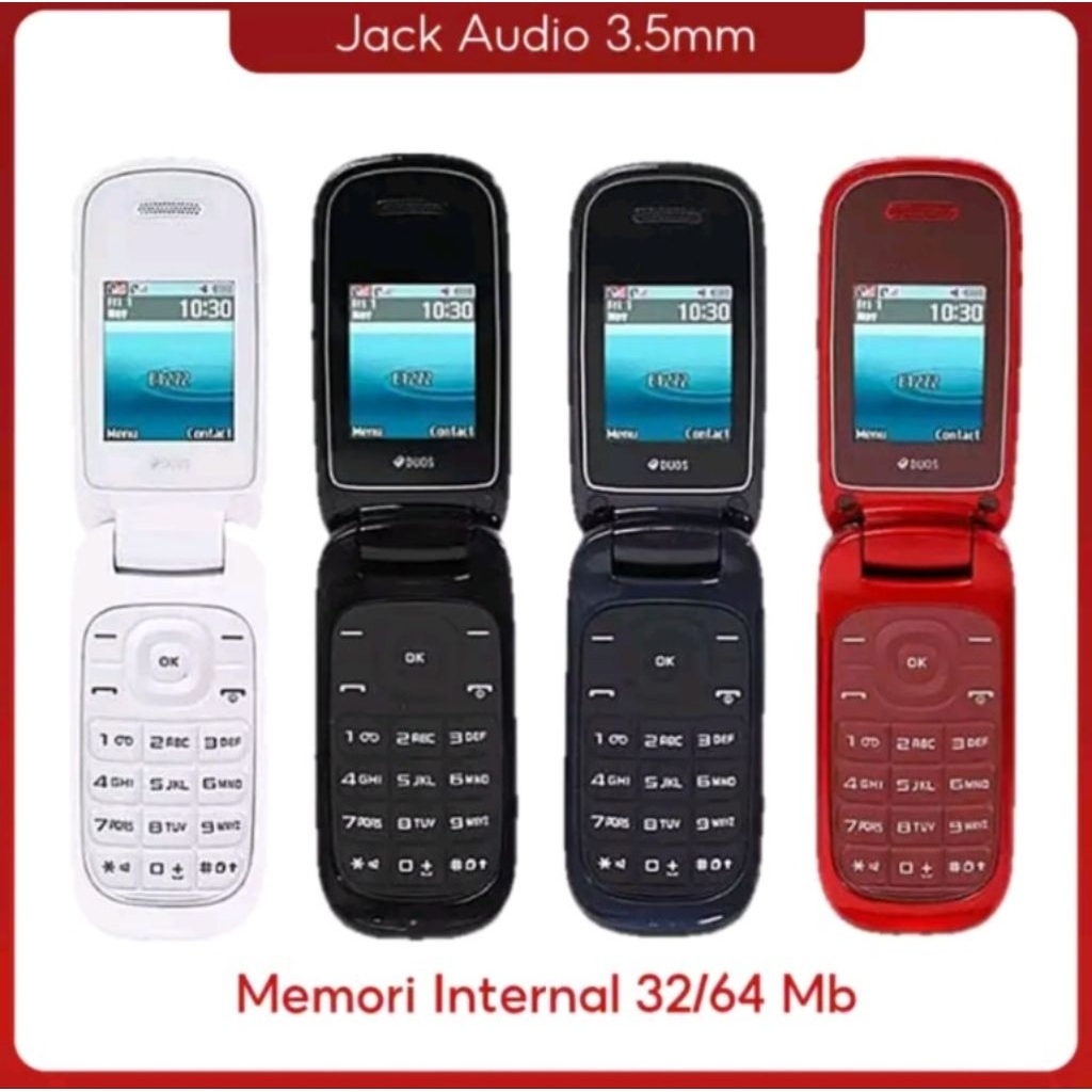 Hp Samsung Lipat Caramel GT E1272 Original Dual Sim / Garansi 6 Bulan / Barang Baru / Tersegel