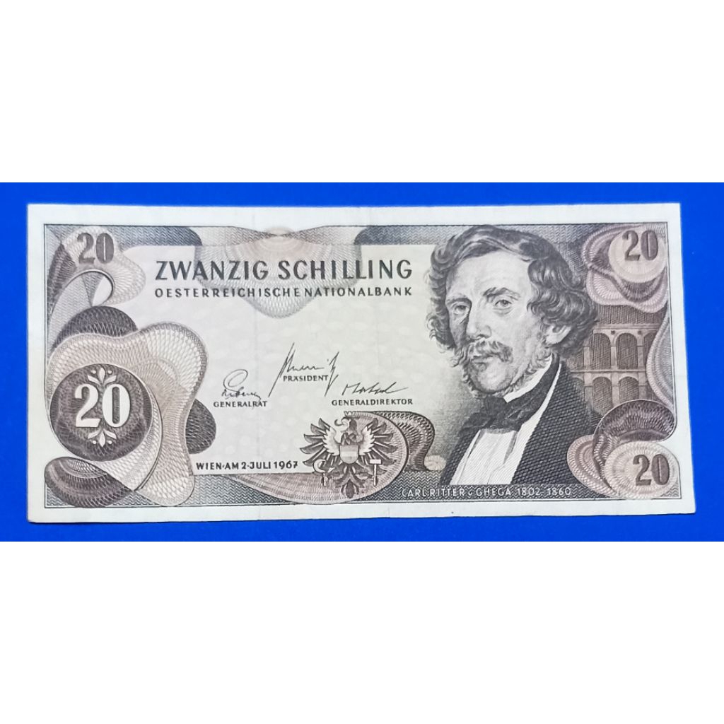 uang kertas austria 2O Schilling 1967