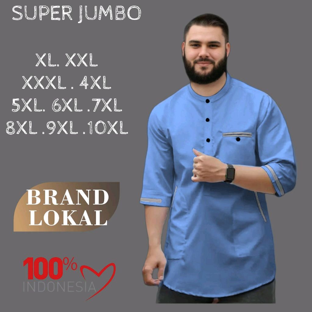 KOKO KURTA VARIASI SILVER SIZE JUMBO TERBARU 2026 XL-8XL