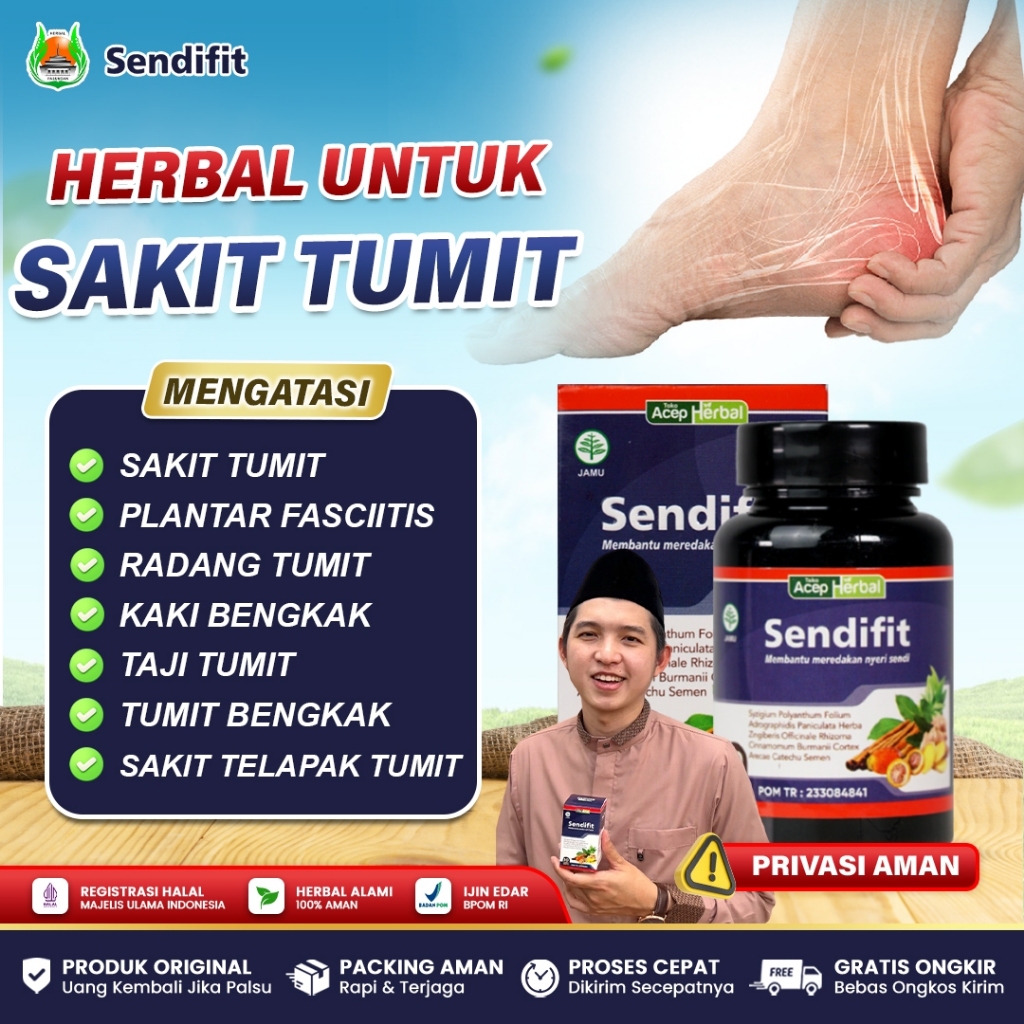 Obat Nyeri Tumit Plantar Fasciitis Nyeri Telapak Kaki Tumit Kaki Sakit Taji Tumit - Sendifit Asli