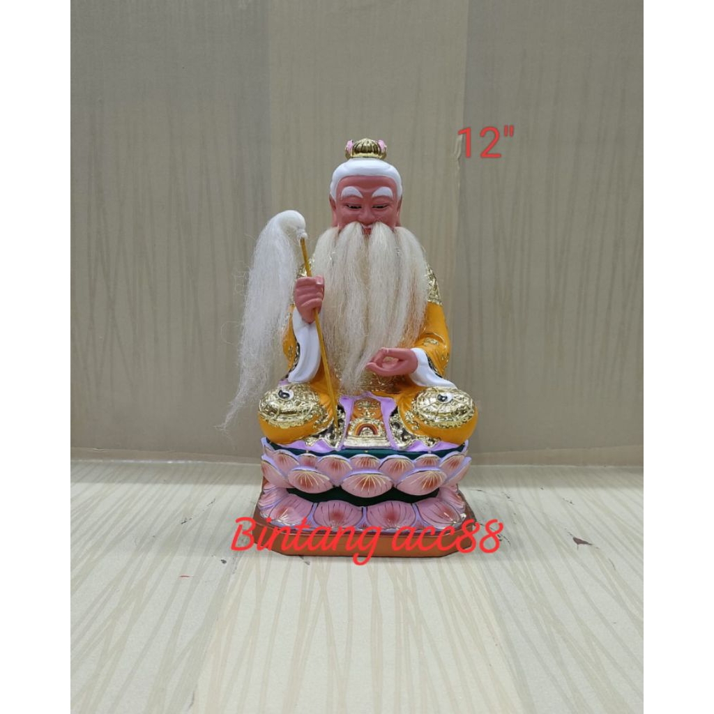patung dewa thai siong/ thai siong lao cin - kayu - 12inch