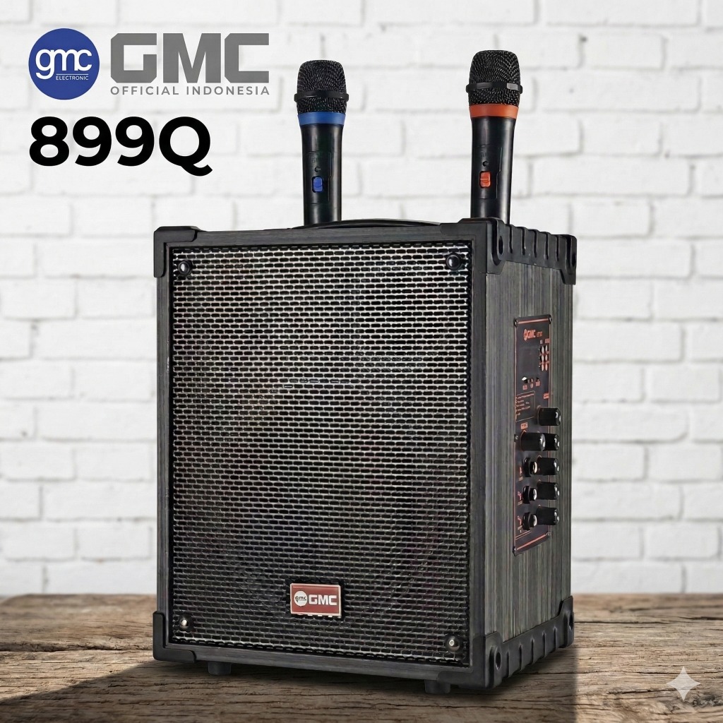 Speaker Portable Bluetooth GMC 899Q Bluetooth Karaoke 2 Mic Wireless High Power NEW Produk GMC 899Q 