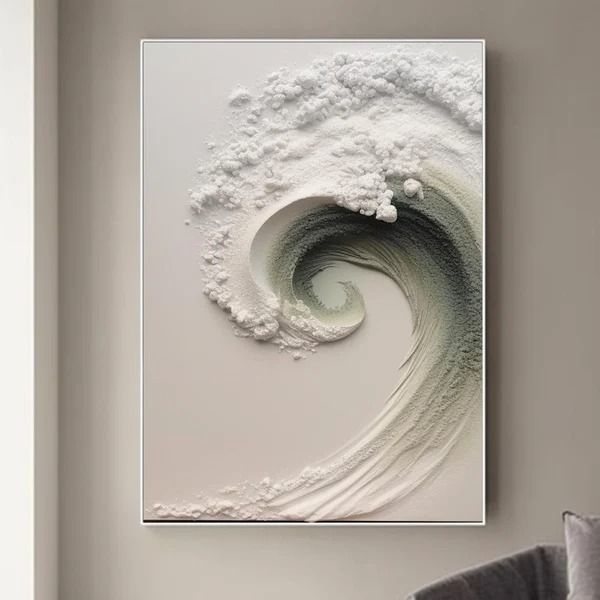 Lukisan Abstrak Ombak Laut Tekstur 3D Minimalis lukisan abstrak ombak, lukisan ombak laut 3D, lukisa