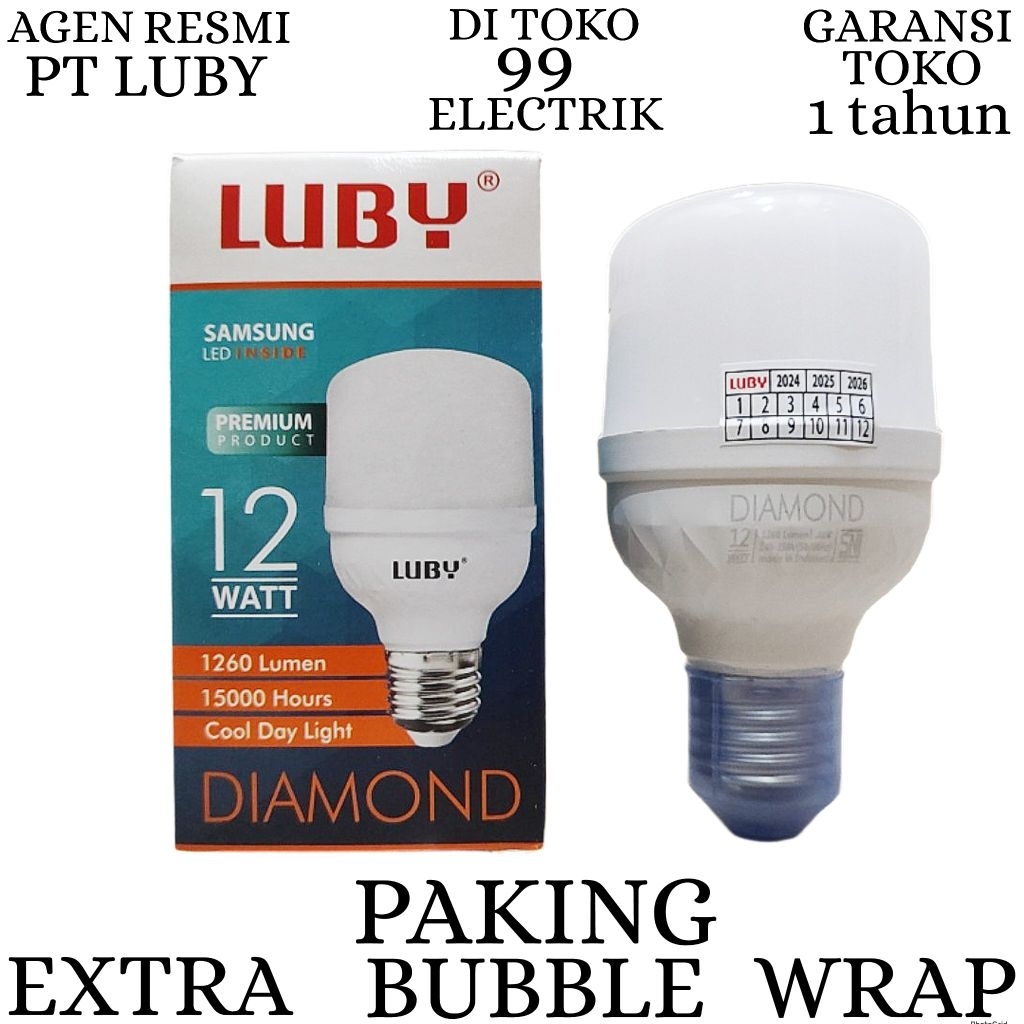 BOHLAM LED LUBY / LAMPU LED LUBY DIAMOND 12W