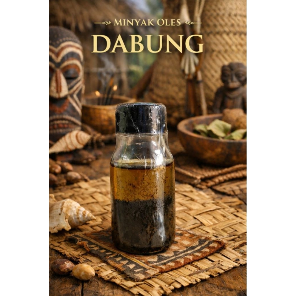 minyak dabung asli dri papua |  tradisional |  gosok | gosok |  hangat / daun bungkus asli papua