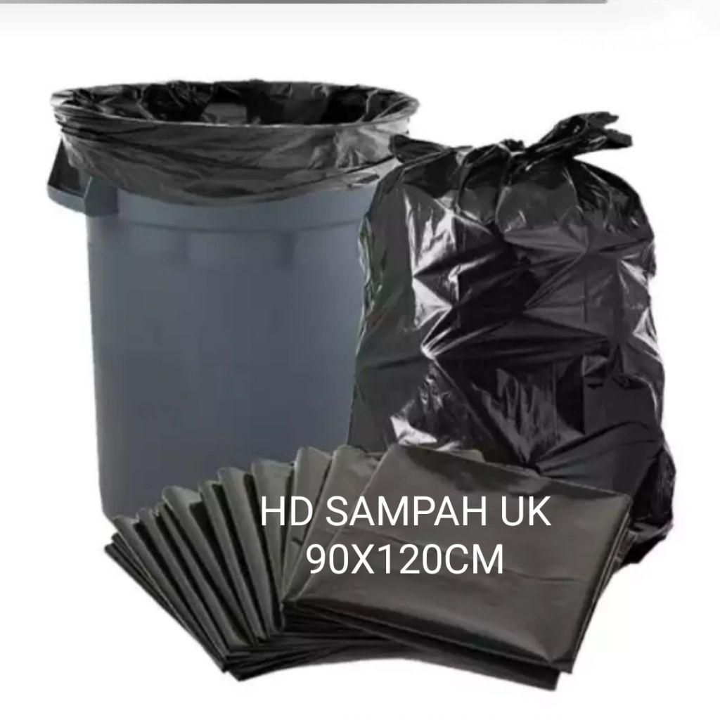 Kantong Plastik Sampah UK 90X120 - 60X100, Sampah hitam