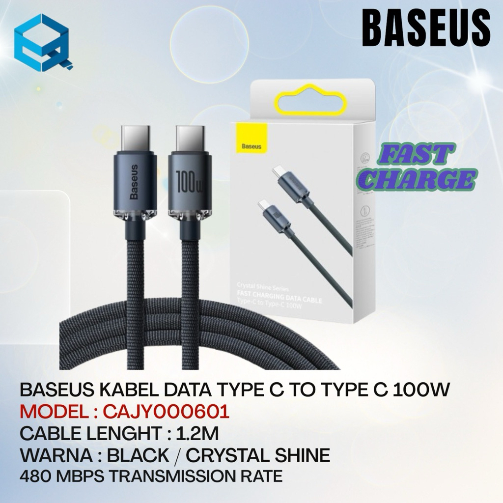 BASEUS KABEL DATA TYPE C TO TYPE C 1.2M (CAJY000601)
