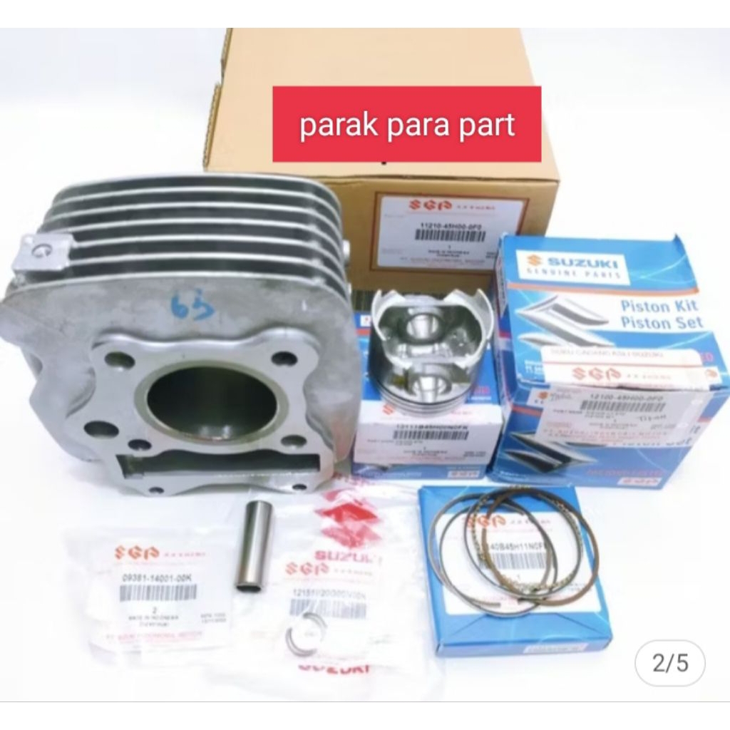 Blok Seher+Piston Kit Standar Suzuki Smash Titan 110