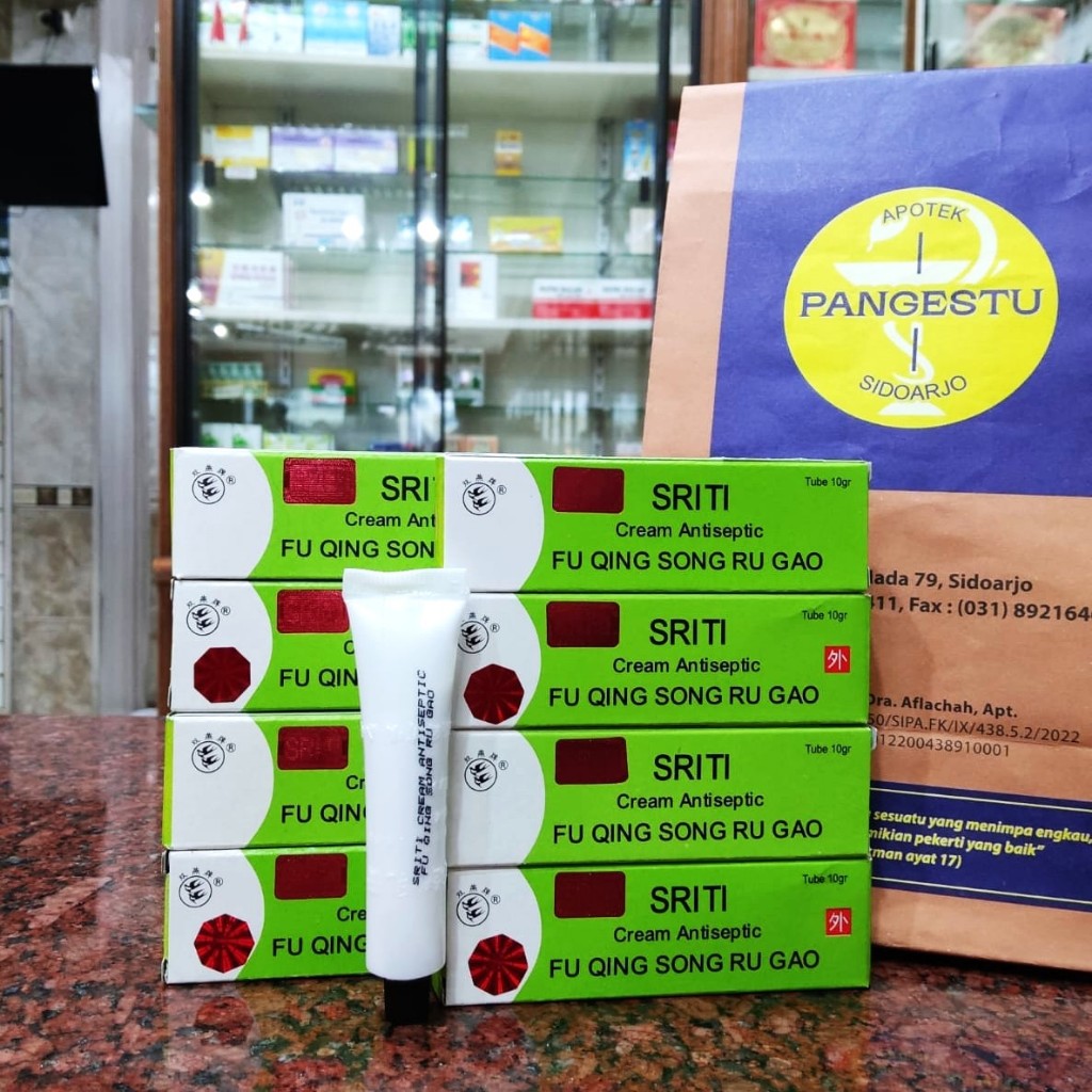 Sriti Cream Antiseptic 10 gr / Salep Fu Qing Song Ru Gao / Krim OTC Antiseptik Cap Burung