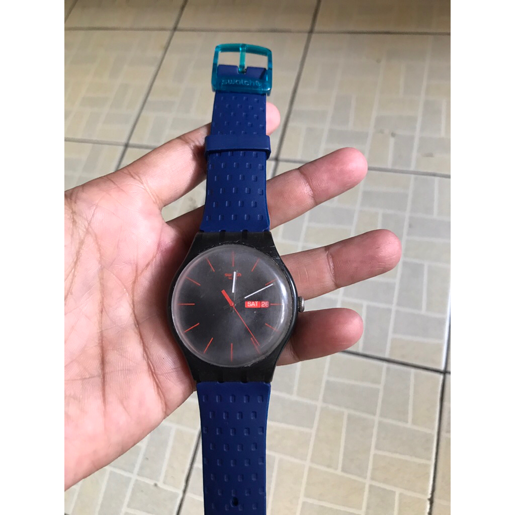 jam tangan swatch new gent dm41 second ori