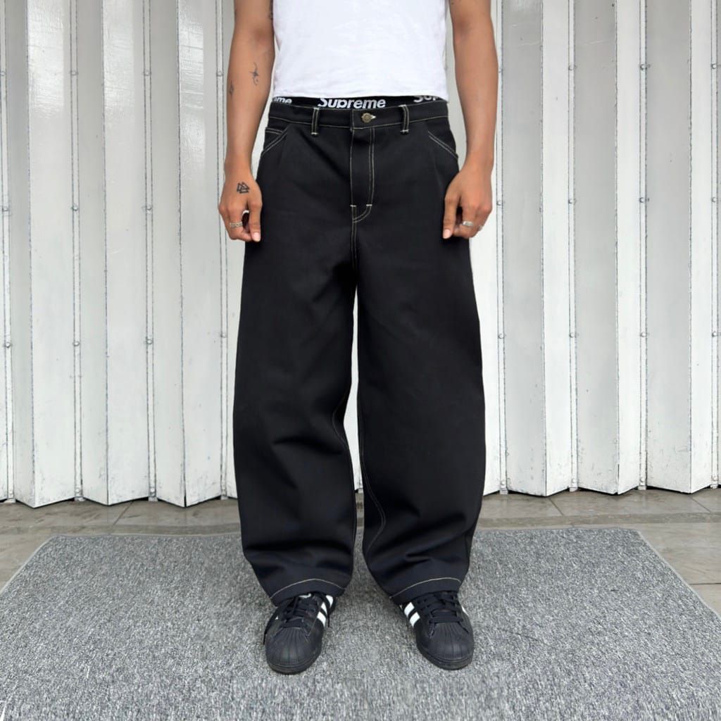 RAW DENIM BAGGY-LONG PANTS JEANS -RAW
