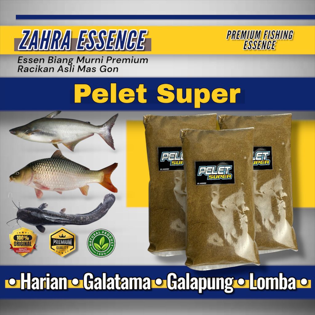 ZAHRA PANCING Pelet Super 280gr Umpan Semua Jenis Ikan, Pelet Mas, Pelet Patin, Pelet Lele, Pelet Ni