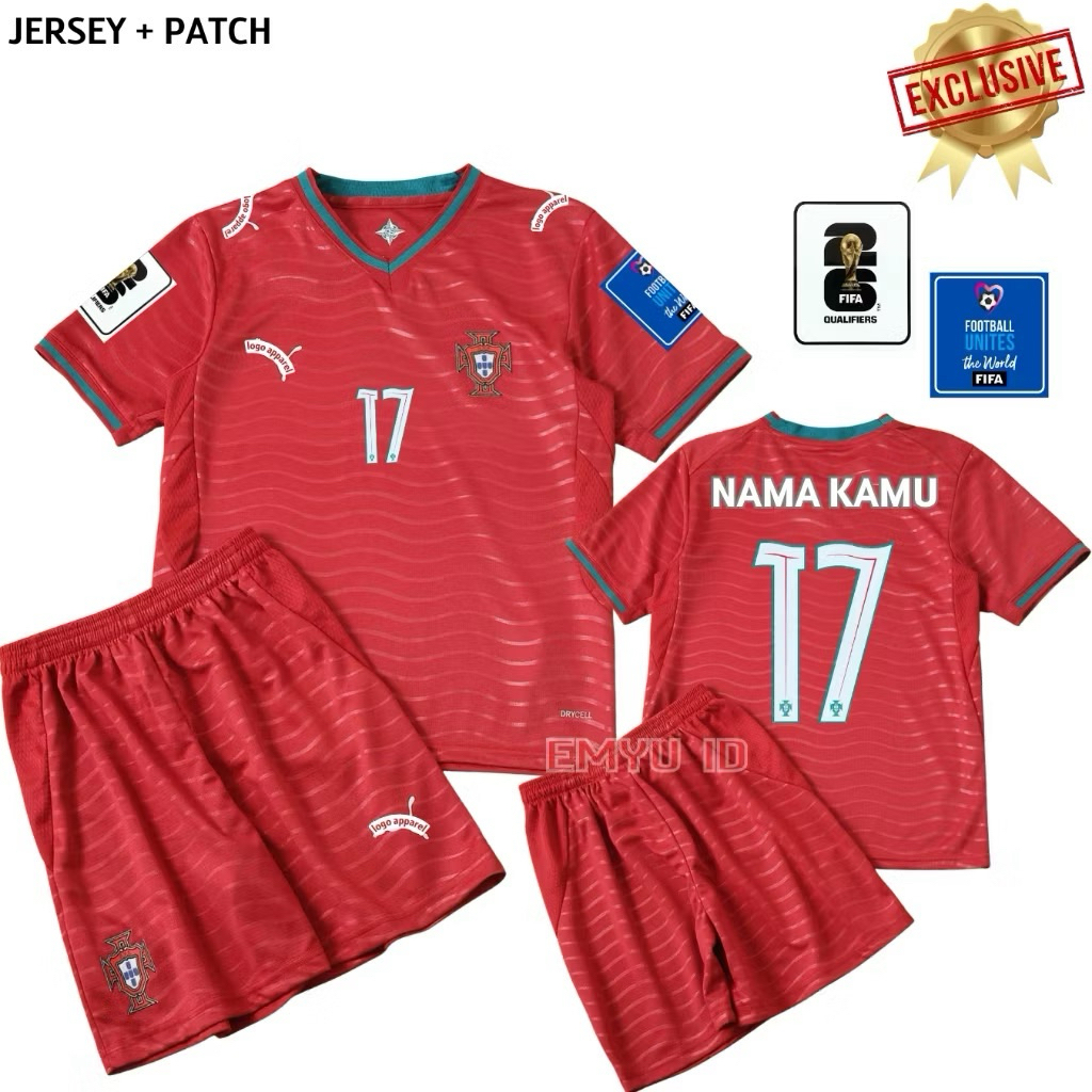 KIDS Jersey Portugal Home World Cup 2026 2027 Grade Original - Jersey Anak Portugal Piala Dunia High