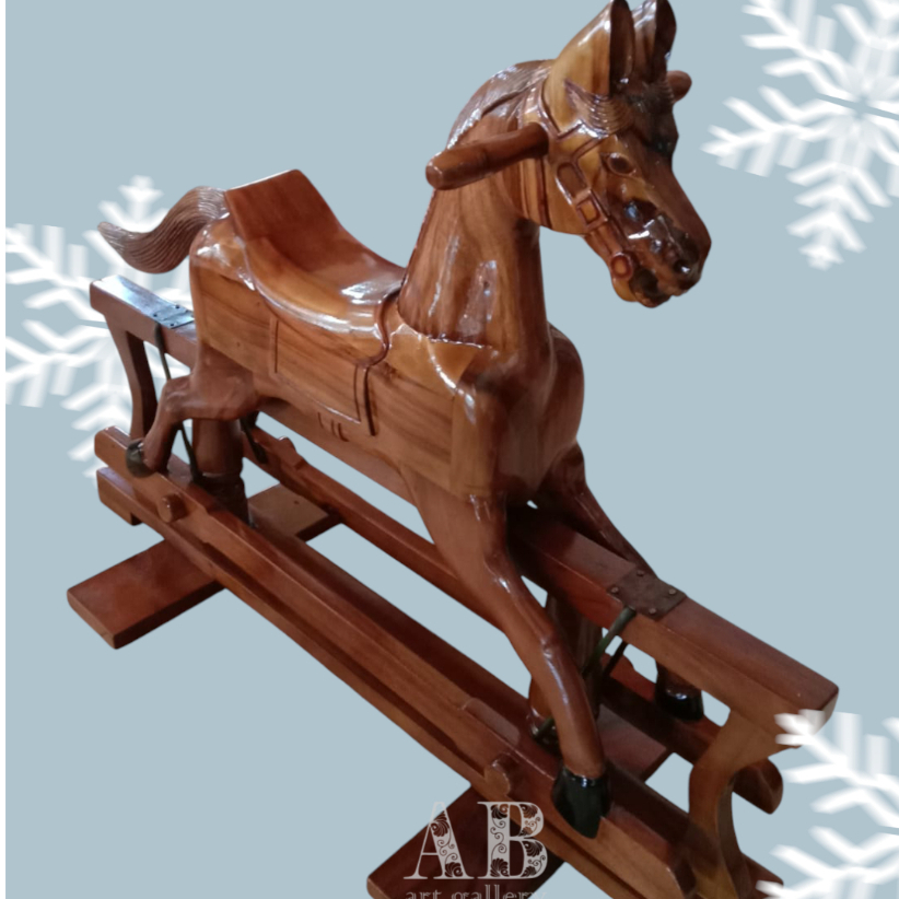 Ayunan Kuda Mainan Anak Kuda Kudaan Bahan Kayu Jati