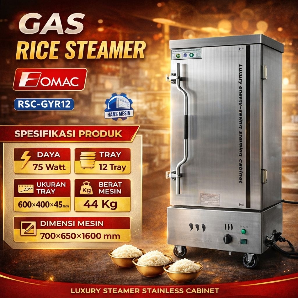 GAS RICE STEAMER (FOMAC) RSC-GYR12
