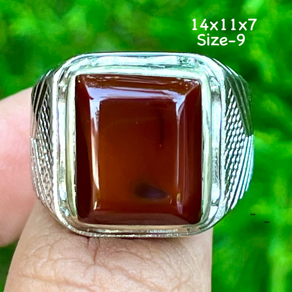 Cincin Batu Akik Natural Yaman Hati Ayam (Asli Alam)