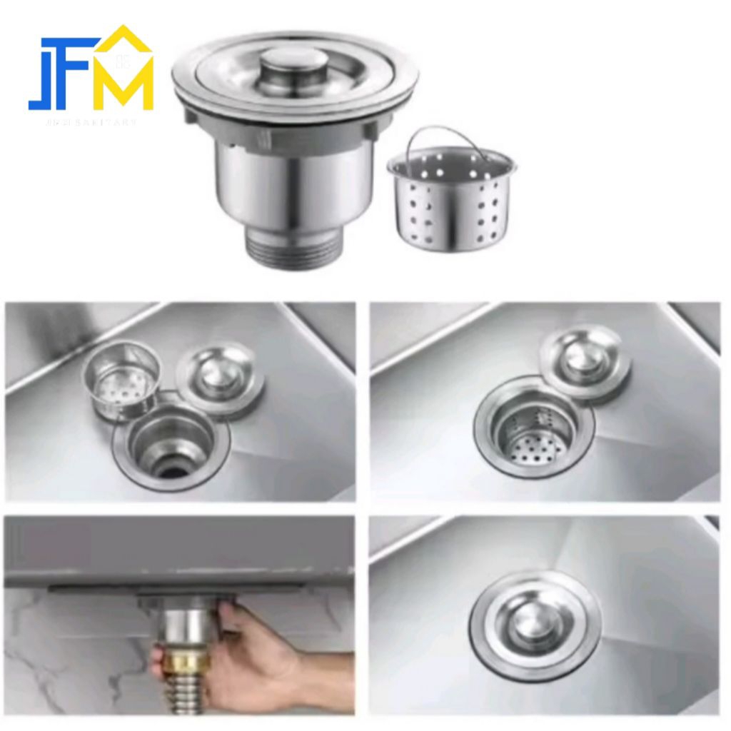 Afur Sink Full Stainless SUS 304 / Afur BCP /Saringan Kitchen Sink