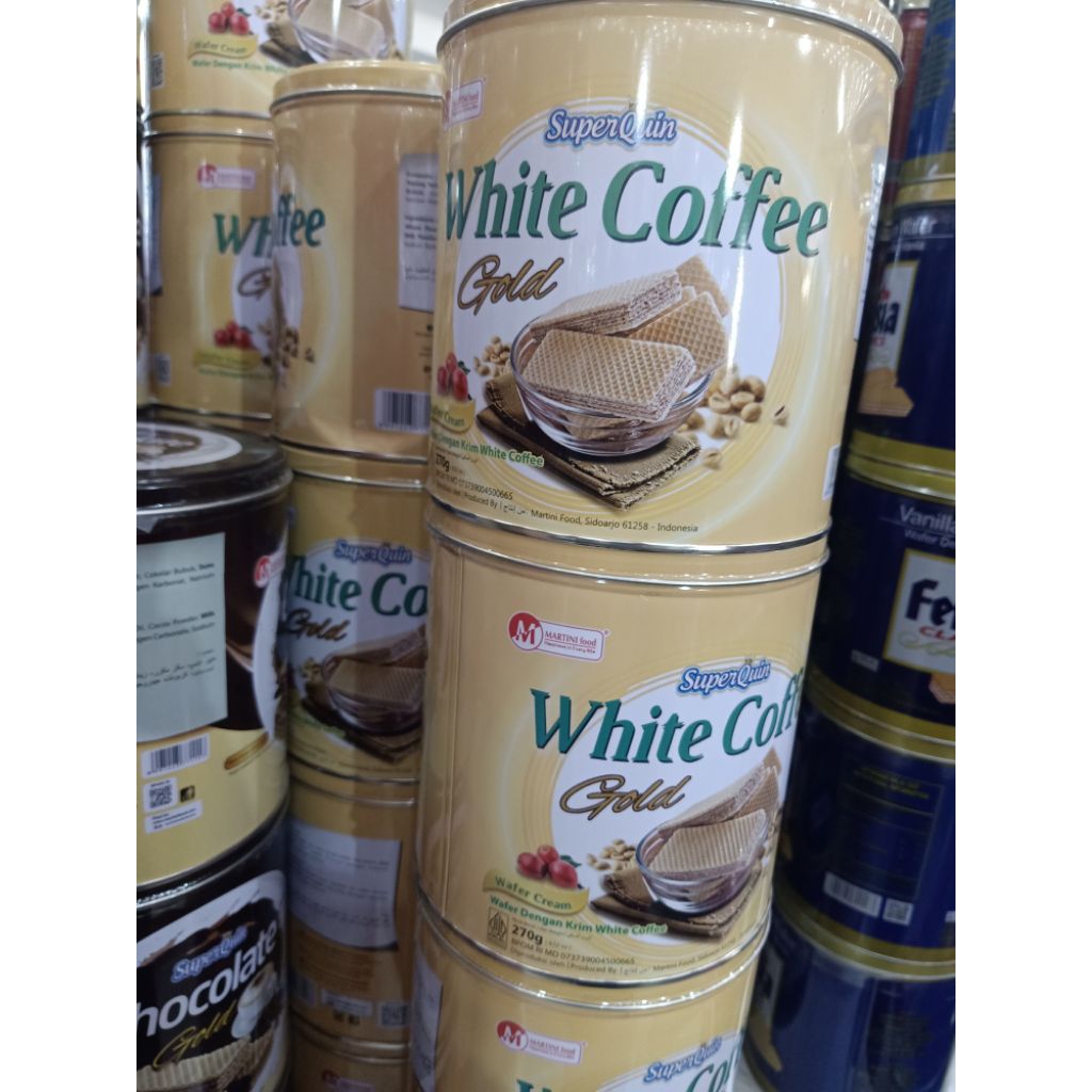 superquin wafer cream white coffe 270g