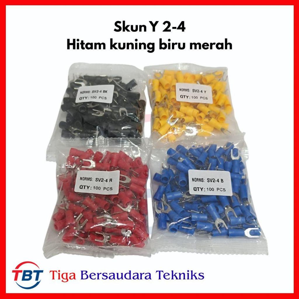 Skun Y 2.5mm Skun Kabel Y 2-4 Skun Garpu 2-4