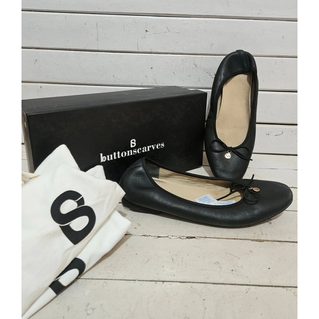 Preloved buttonscarves belle balerina flat shoes