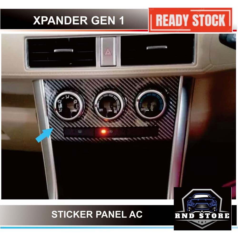 RND657- STICKER XPANDER PANEL AC MOTIF KARBON, AKSESORIES STIKER PANEL AC UNIT XPANDER, XPANDER PANE
