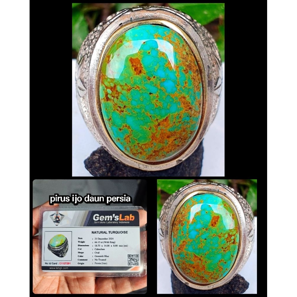 pirus ijo daun kuno persia asli serat emas NTE