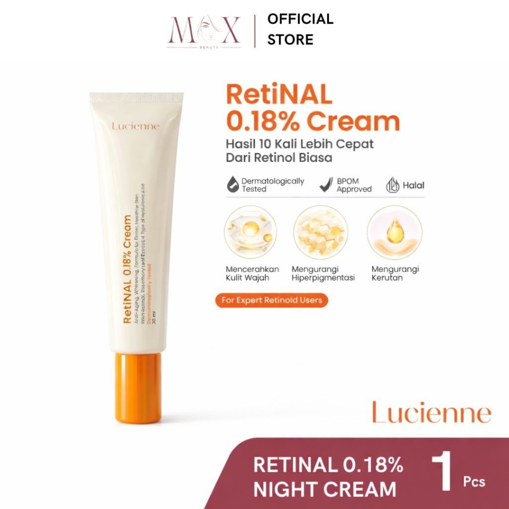 LUCIENNE - Retinal 0.18% Cream | Whitening Night Cream