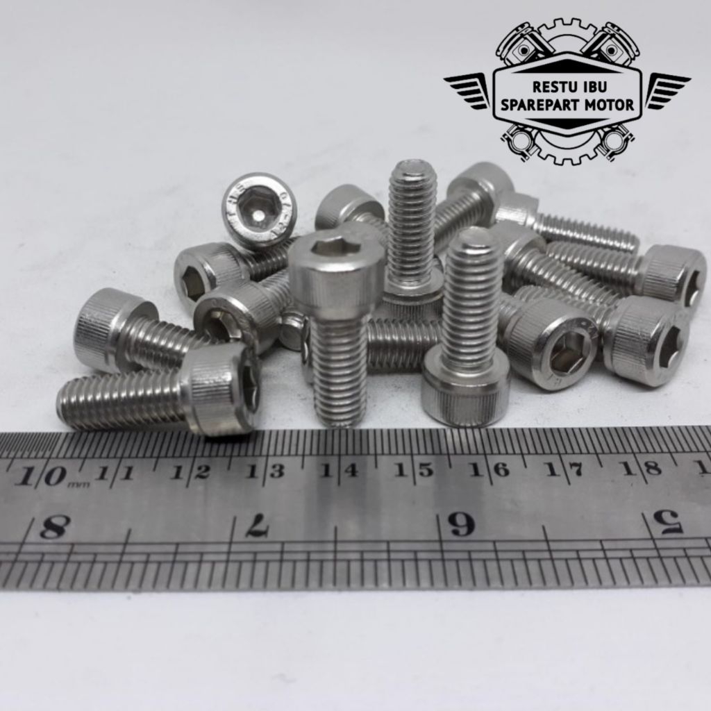 BAUT KUNCI L12 AN UKURAN 8X20 PANJANG 2CM