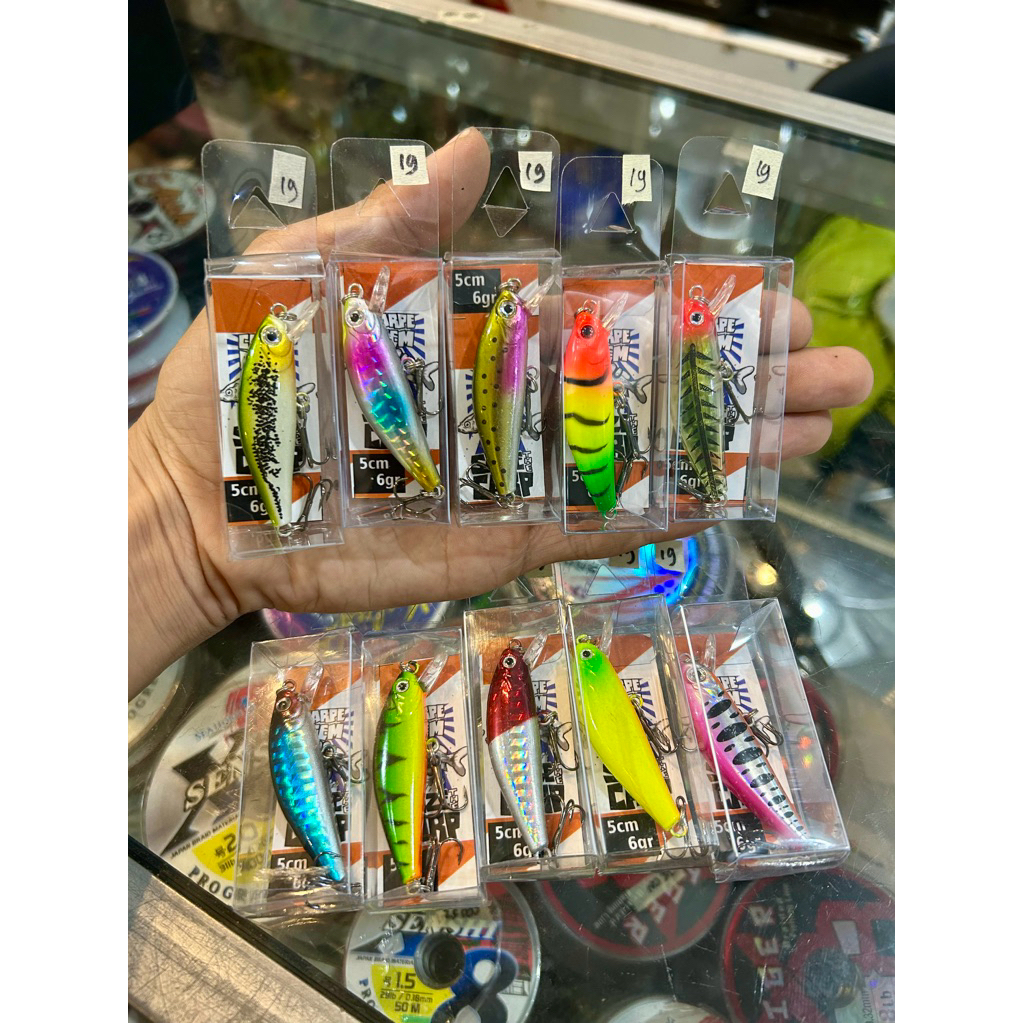 umpan pancing minnow 5cm 6gr sinking UL