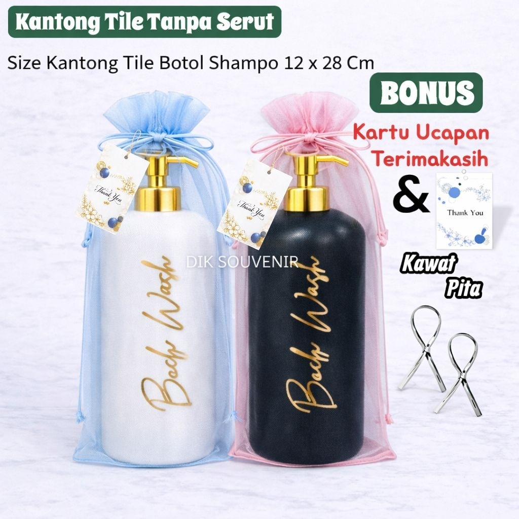 Kantong Tile Souvenir Polosan Size 12 x 28 Cm Kantong Kemasan Souvenir Botol Shampo