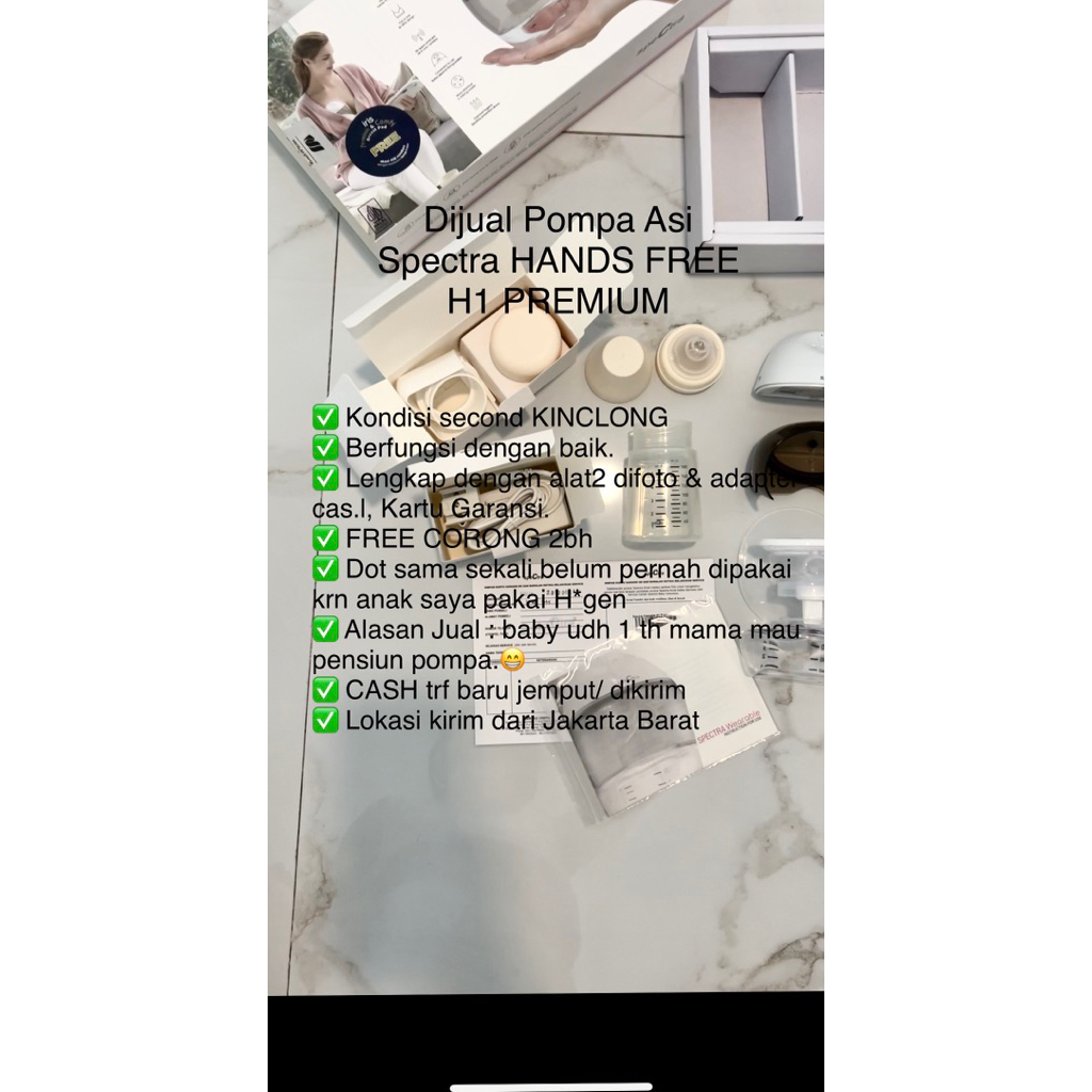 PRELOVED POMPA ASI HANDSFREE SPECTRA PREMIUM H1