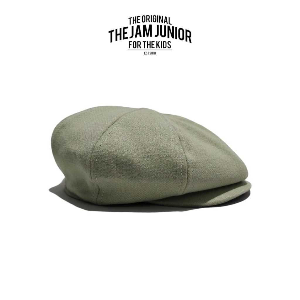 Thejam. Topi anak pria wanita | Newsboy cap kids wool green