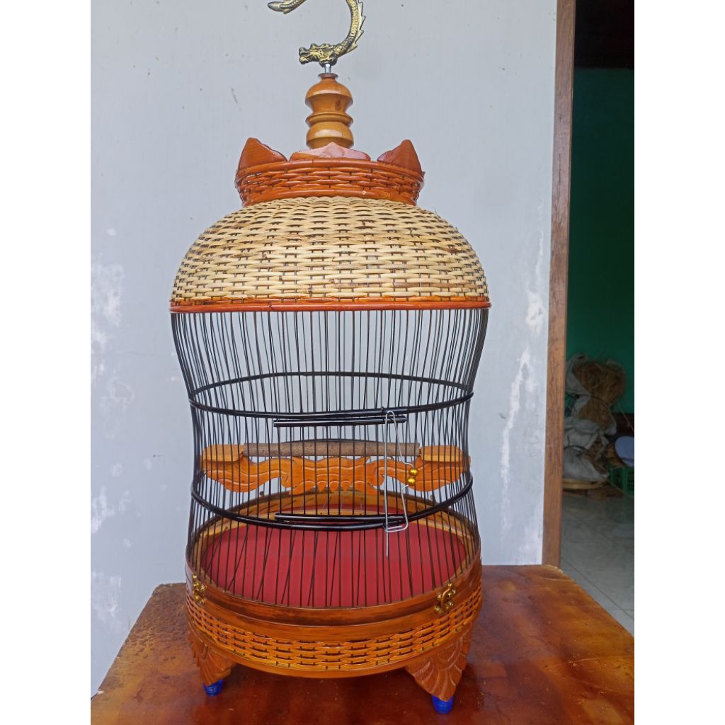 sangkar perkutut anyaman rotan,ruji fiber