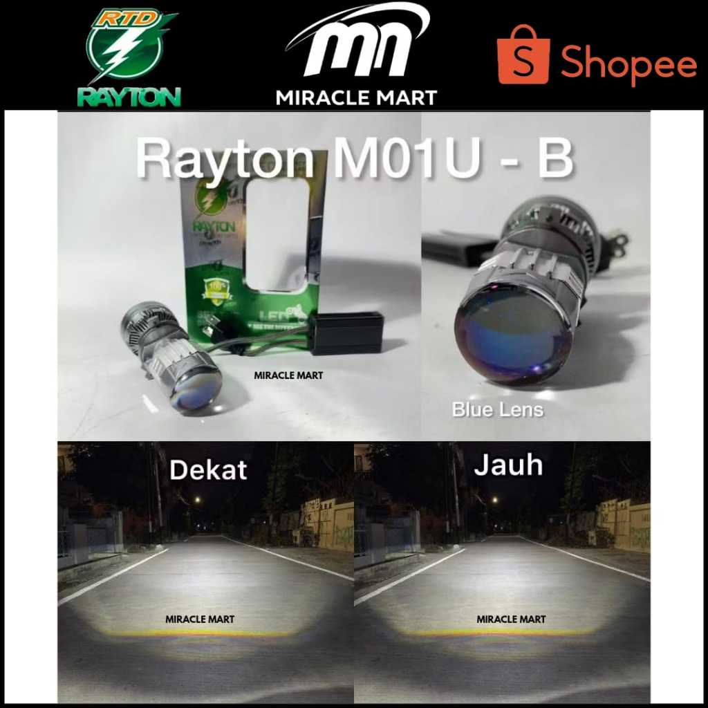 RTD RAYTON M01U-B - Lampu Utama H4 Led Lampu Motor / Lampu Mobil