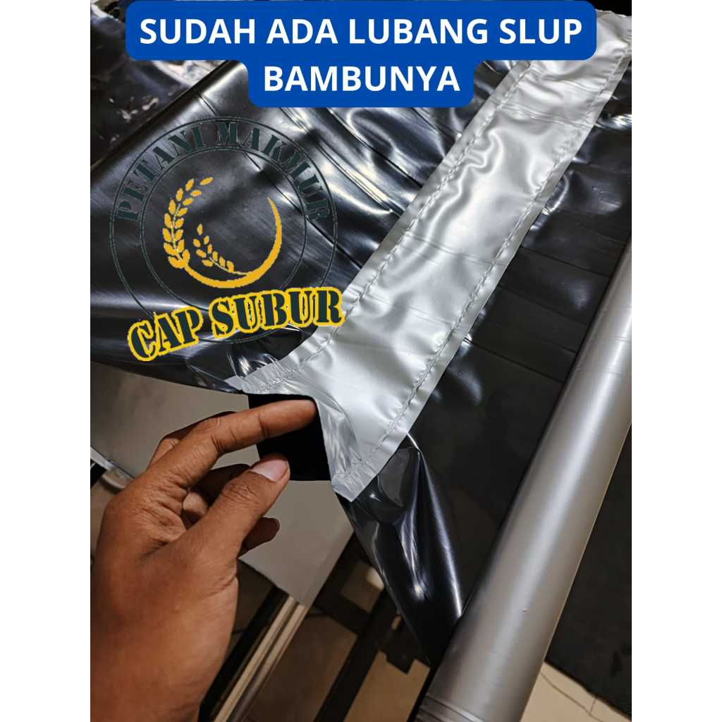Banikko76 Plastik Fiber Pagar Sawah Warna Hitam - Silver Bahan Super + Anti Uv
