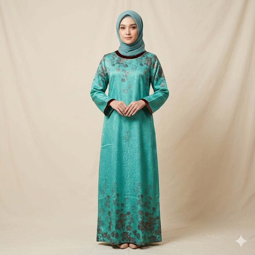 Hana Gamis Jadi GJJQ Gamis Jaquar Bordir Dress Kondangan Lebaran Fashion Wanita Muslimah bySC