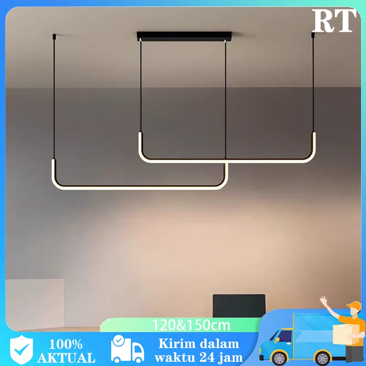 150&180CM Lampu Gantung LED Panjang Kreatif untuk Ruang Makan Lampu Gantung Meja Makan Minimalis