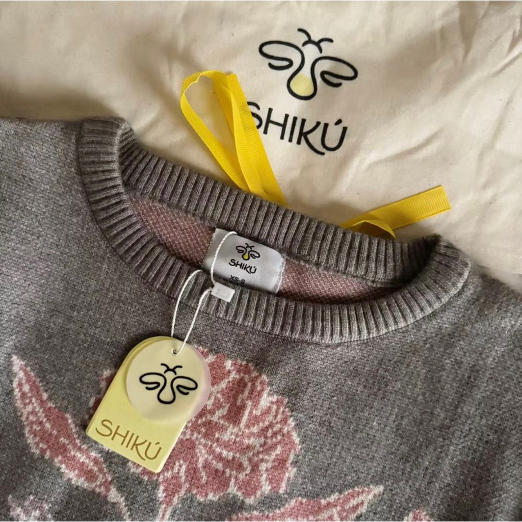 [NEW] Sweater Shiku Willow -  Lembut dan Nyaman, Desain Bunga Elegan