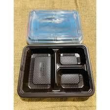 50PCS MIKA BENTO SEKAT 3 PET/MIKA TRAY SEKAT 3 PET/BOX BENTO